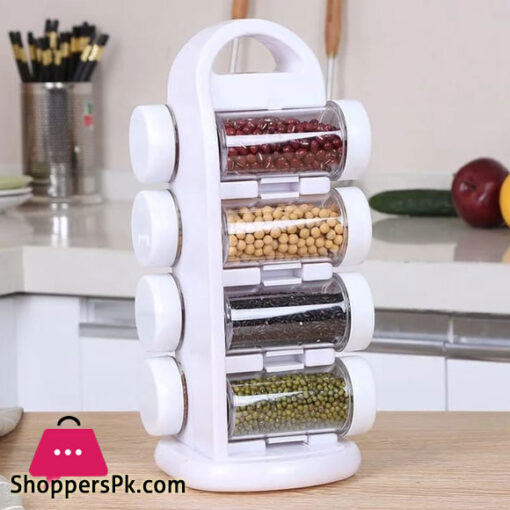 8 Piece Revolving Spice Set Plastic