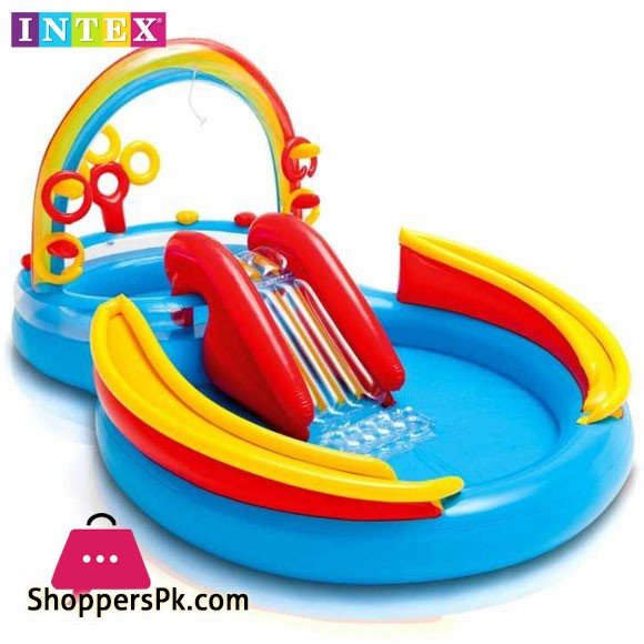 rainbow inflatable baby walker