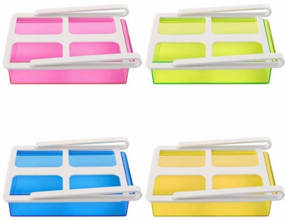 Slide Fridge Freezer Organizer Refrigerator Storage Rack Shelf Drawer