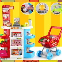 Deluxe Supermarket Toy Set with Shopping Trolley