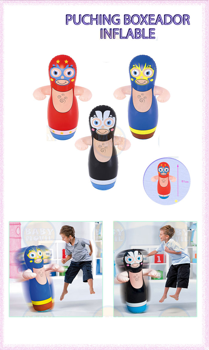 Bestway Inflatable Fighter Punching Bag Indoor Toy Age 3+ - 52193