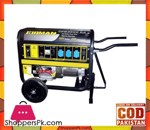 Firman  FPG8000E2 - Petrol & Gas Generator - 5KVA - Black - Karachi Only