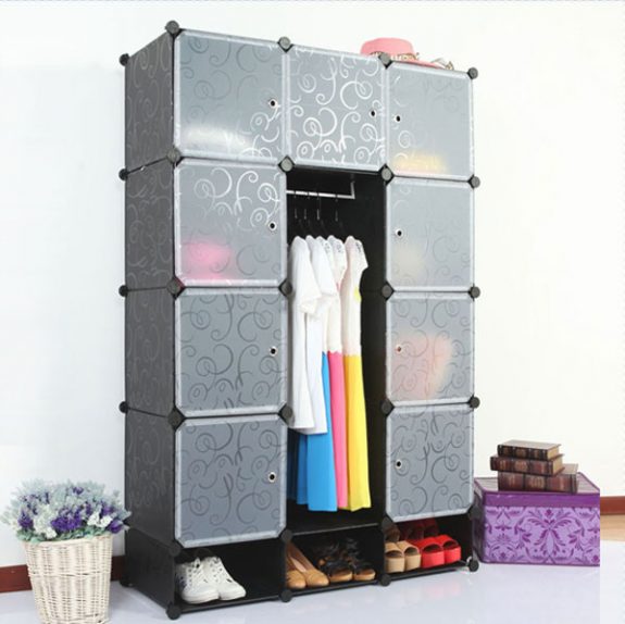 Buy Intelligent Plastic Portable Cube Cabinet - 9 Cube with 1 Cloth ...