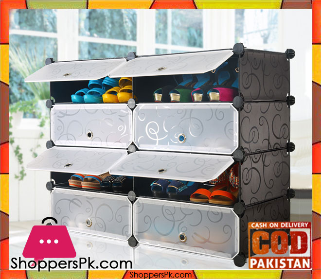 Buy Intelligent Plastic Portable Cube Cabinet Shoe Rack 8 Cube At Best Price In Pakistan