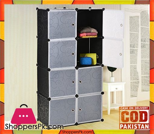 Intelligent Plastic Portable Cube Cabinet – 8 cubes