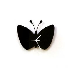 Butterfly Wall Clock - Black