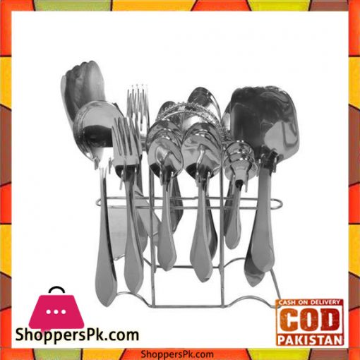 Set of Stainless Steel Spoon Cutlery - Silver