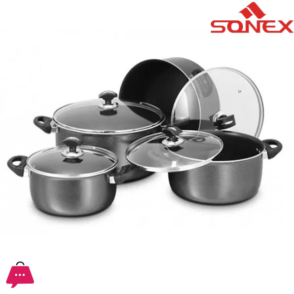 Sonex Nonstick Classic King Cooking Pot Set of 4