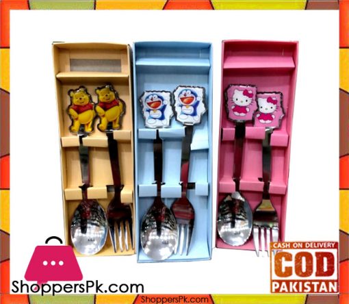 Cartoon Characters Baby Spoon Fork Set One Set