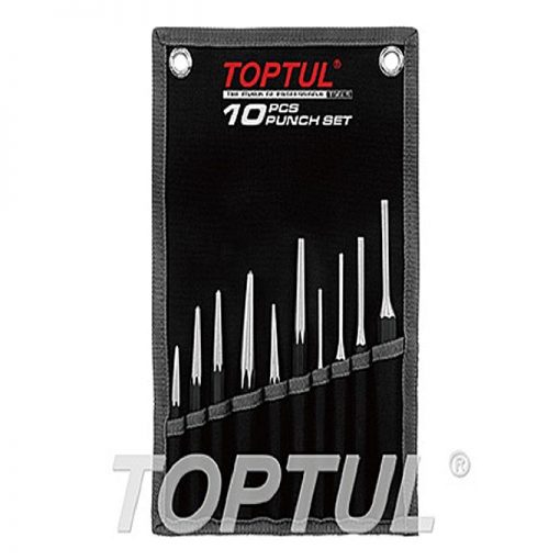 TOPTUL 10PCS Punch Set (5pc Pin Punch & 5pc Center Punch) TOPTUL GPAQ1001