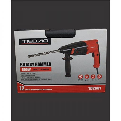 Rotary Hammer 26mm Drill Machine - 100% Copper - Red