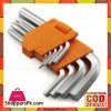 Hex Key Set 9 Pcs - Silver