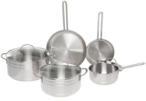 Prestige Infinity Stainless Steel Cookware Set of 11-Piece, Silver ...