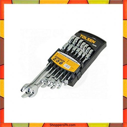 Tolsen Chromed Gear Wrench Set - 7pcs