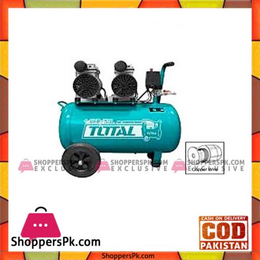 Total Tcs2150502 Silent And Oil Free Air Compressor-Green & Black