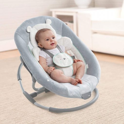 Ingenuity Twinkle Teddy Bear In Lighten Cradling Swing & Rocker 10088 ...