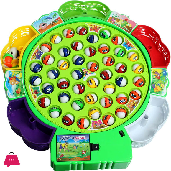 Fishing Game Fishing Educational Games with Music Autorotation for Toddlers Children 45 Fishes