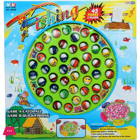 Fishing Game Fishing Educational Games with Music Autorotation for Toddlers Children 45 Fishes