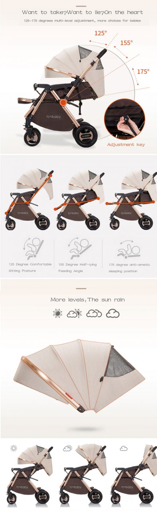 Baby Carriage Fold Design Convertible Baby Carriage Portable Baby ...