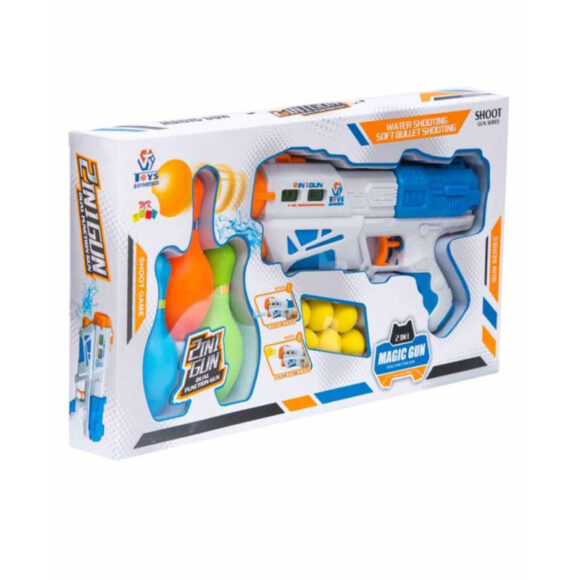 2 in 1 Water Gun With Soft Foam Bullet and Pins in Pakistan