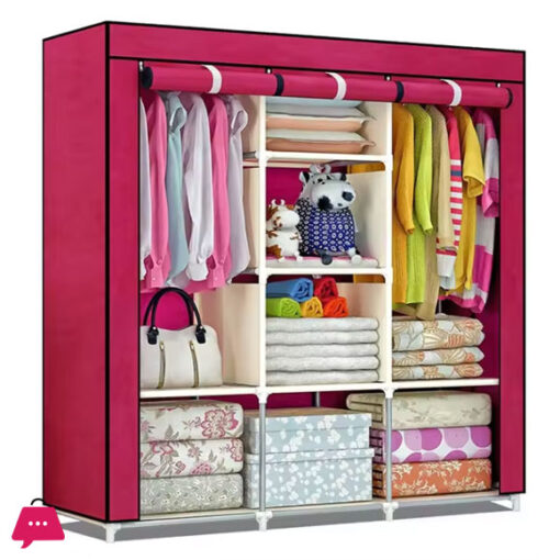 3 Door Fancy & Portable Wardrobe Storage Organizer - 88130