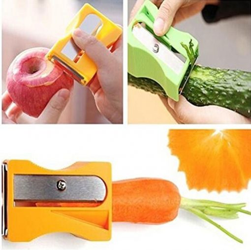 1Pcs Carrot Sharpener Peeler Kitchen Tool Vegetable Fruit Curl Slicer ...