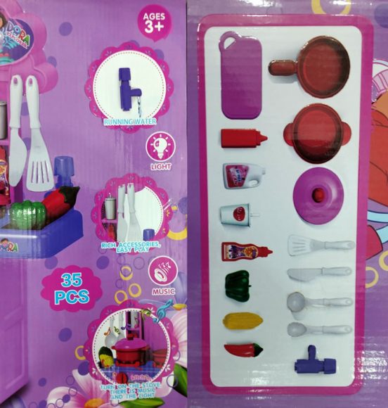 New Edition Dora Kitchen Set 35 Pcs With Running Water In Pakistan   New Edition Frozen Kitchen Set 35 Pcs With Running Water 1 Large 