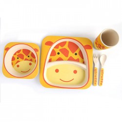 Kids Bamboo Fiber Tableware Set Bamboo Fibre Dinner Set in Pakistan