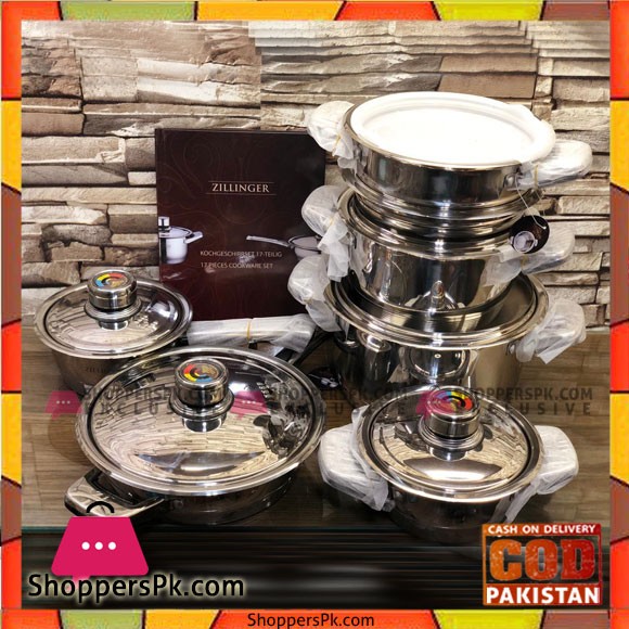 Zillinger High Quality 17Pcs Cookware Set