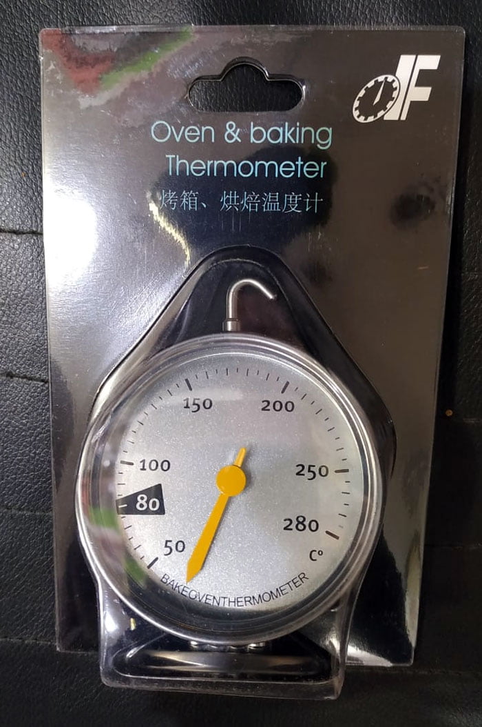 50-280 Celsius Oven Thermometer Stainless Steel Stand Large Dial