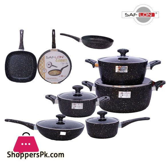 Saflon Granite Cookware Set 13 Pcs Turkey Made - SF66037GR