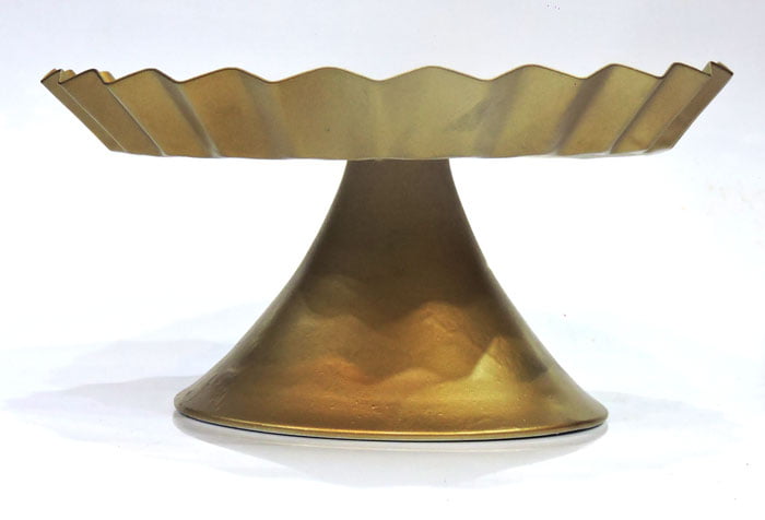 Golden Antique Design Cake Stand 8 Inches