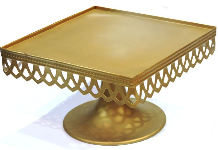 Golden Antique Design Cake Stand 7 Inches