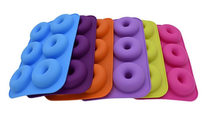 6-Cavity Silicone Donuts Molds