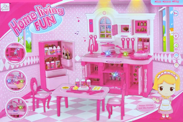 Home Living Fun Barbie Kitchen Set