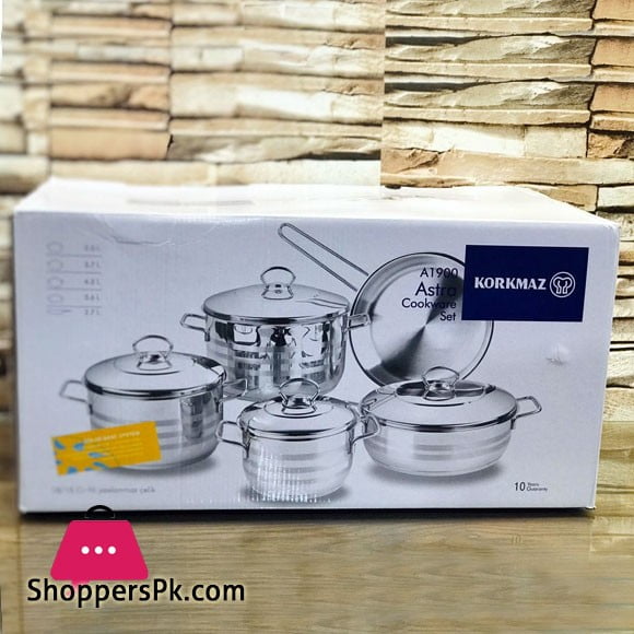 Korkmaz Astra Cookware Set of 9 Pieces - A1900