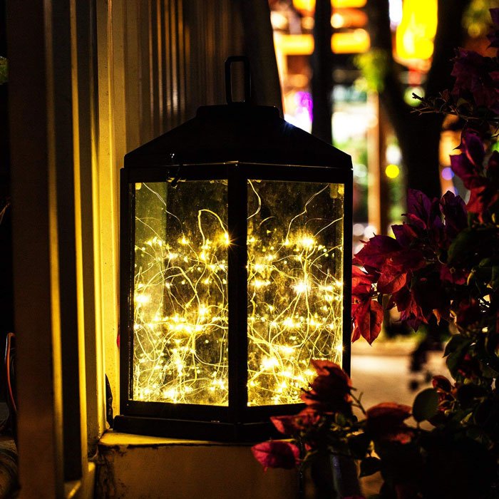 Buy Lantern Lights Metal Sunwind with 30 Warm White LEDs ...