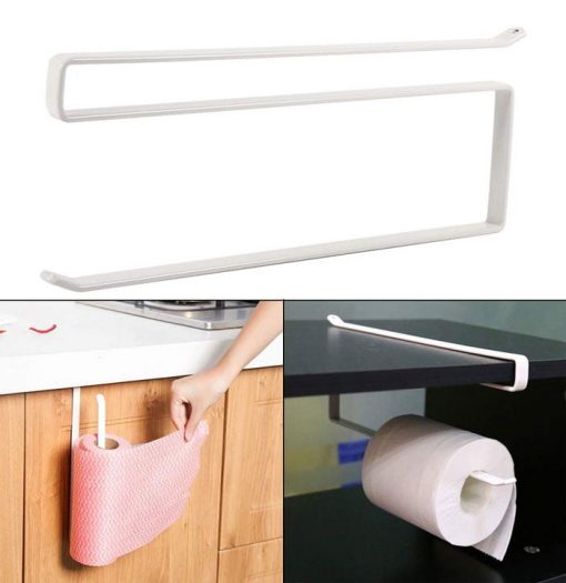 Kitchen Paper Towel Hanger Holder Under Cabinet Roll Rack Space Save ...