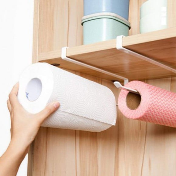 Buy Kitchen Paper Towel Hanger Holder Under Cabinet Roll Rack Space