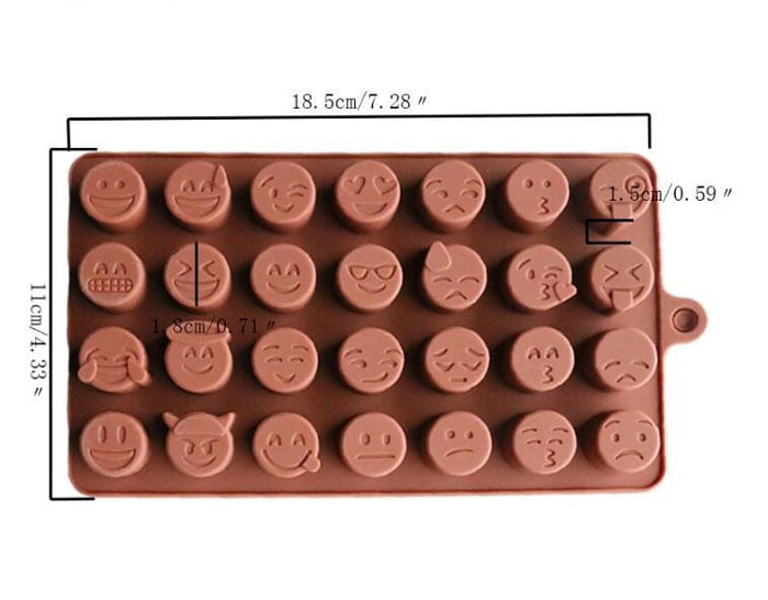 New Arrival Silicone 28 Emoji Chocolate Mold Cake Icy Fondant Sugar