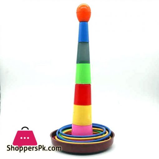 Quoits Ring Tower Ring Toss Game Tower Stacking