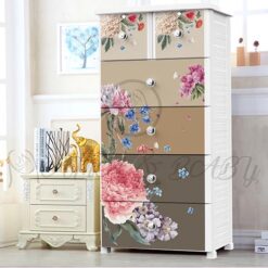 4+2 JUMBO DRAWER COLOURFULL FLOWER GRADIENT COFFE NA-665875-in-Pakistan