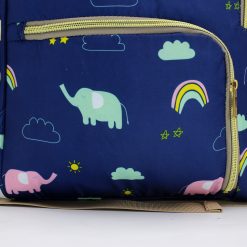 DIAPER BAG BACKPACK BLUE PRINT RAINBOW