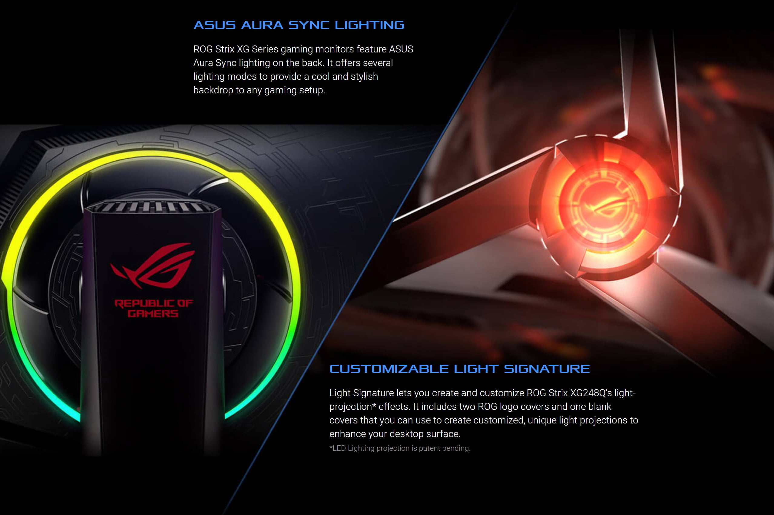 Asus подсветка. ASUS ROG Strix монитор. ASUS Light Signature ROG. Нижняя подсветка ASUS ROG 1080. Светодиодная подсветка ASUS ROG Strix.