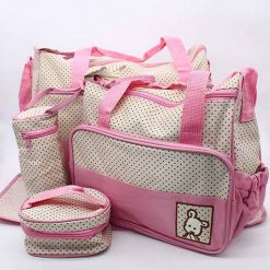 BABY BAG 4PCS SET PINK DOT M&B-in-Pakistan