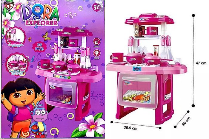 Dora Kitchen Set With Light Music 35 Pcs In Pakistan   Dora Kitchen Set With Light Music 35 Pcs 1 