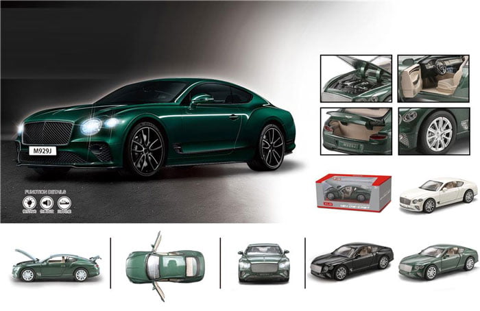 1:24 BENTLEY CONTINENTAL GT W12 Alloy Car Model Diecast Vehicles Car Model Collection Car Model Toys 