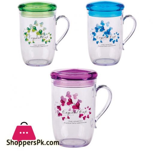 Acrylic Airtight Mug With Lid 260 ML