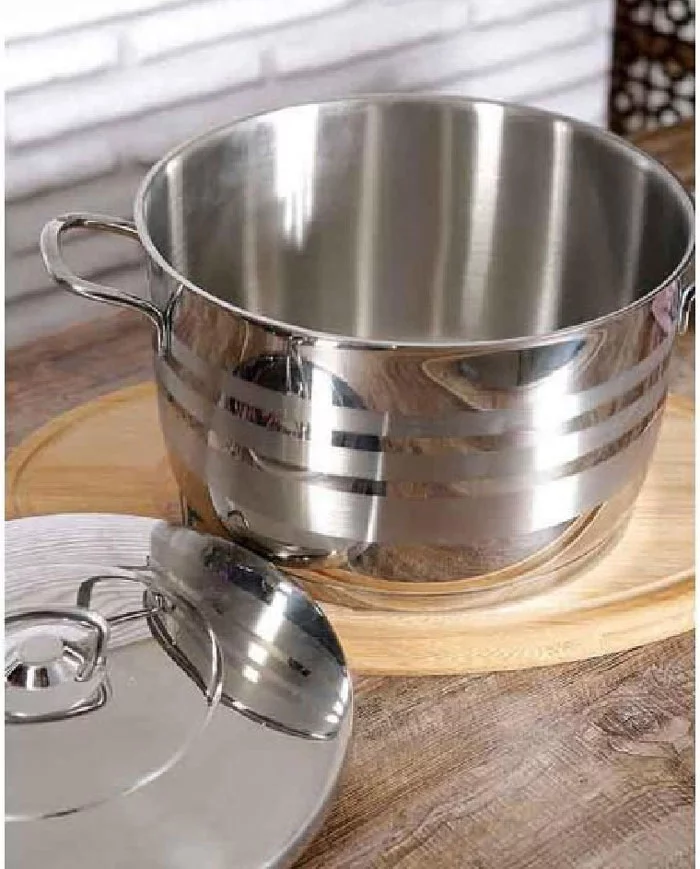 Buy Saflon Safinox Flavia Stainless Steel Deep Cooking Pot + Steel Lid  Induction Ready and Dishwasher Safe - 26 CM at Best Price in Pakistan