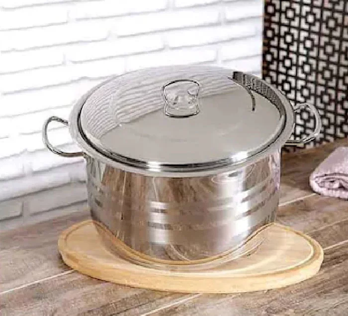 Buy Saflon Safinox Flavia Stainless Steel Deep Cooking Pot + Steel Lid  Induction Ready and Dishwasher Safe - 26 CM at Best Price in Pakistan